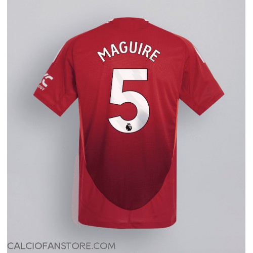 Maglia Calcio Manchester United Harry Maguire #5 Prima Divisa 2024-25 Manica Corta